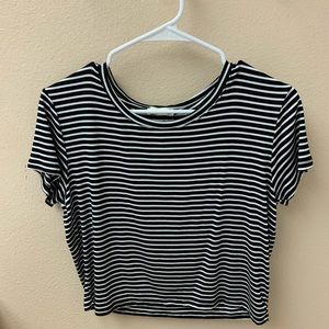 BRAND NEW Cotton On B&W Striped Crop Top